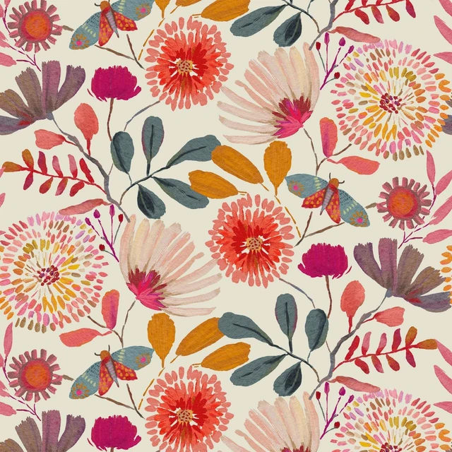 Main image of Peel and Stick Wallpaper Floral Contact Paper for Cabinets/Kitchen/Bathroom Textured Vinyl Stick on Wall paper, Removable, Waterproof, Self-adhesive, Boho, for bedroom/rv/laundry room 17.3" x 236.3"