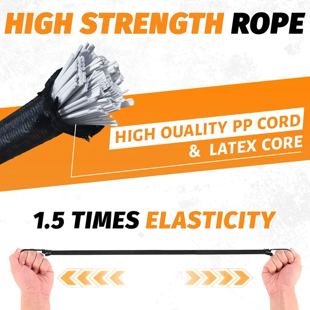 Alt view image 4 of 7 - Heavy Duty Bungee Cords with Hooks, 8Pcs Multi-Size Bungee Cords (12/18/24/36Inch), 1/3Inch Thick, No Odour, Max Load 40kg for Camping, Luggage, Tents, Bikes