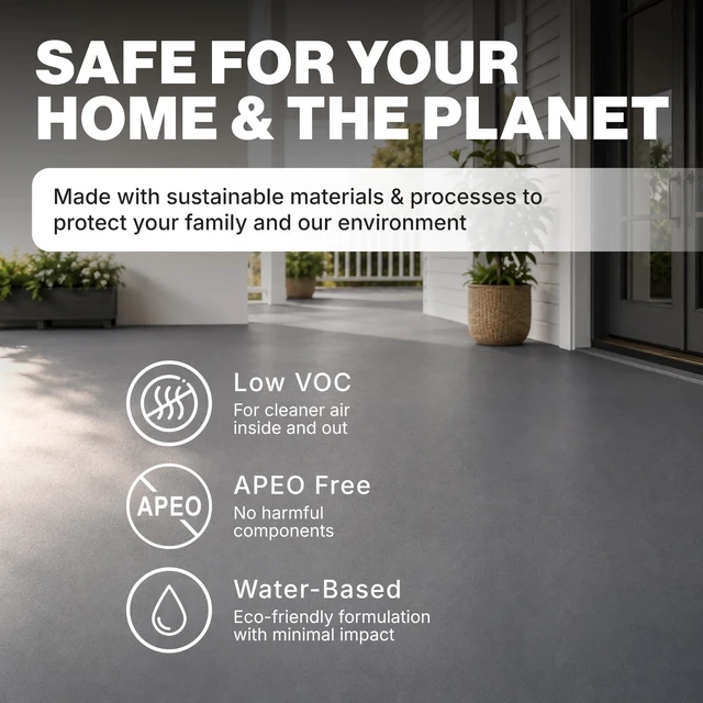Alt view image 7 of 7 - Porch & Floor Paint (Light Gray) 1-Gallon Durable, Scratch-Resistant, Multi-Surface Interior & Exterior Floor Coating, Low VOC, Fade & Weather Resistant