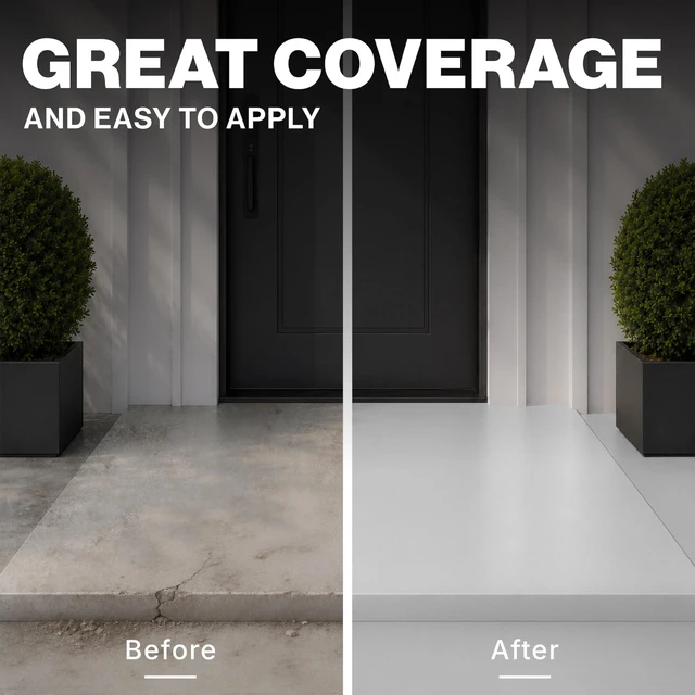 Alt view image 5 of 7 - Porch & Floor Paint (Light Gray) 1-Gallon Durable, Scratch-Resistant, Multi-Surface Interior & Exterior Floor Coating, Low VOC, Fade & Weather Resistant