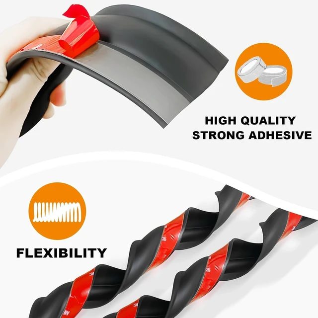 Alt view image 3 of 7 - Garage Door Bottom Seal Strip,50ft Weatherproof Rubber Door Threshold Seal Weatherproof, Rubber, Door Threshold Seal