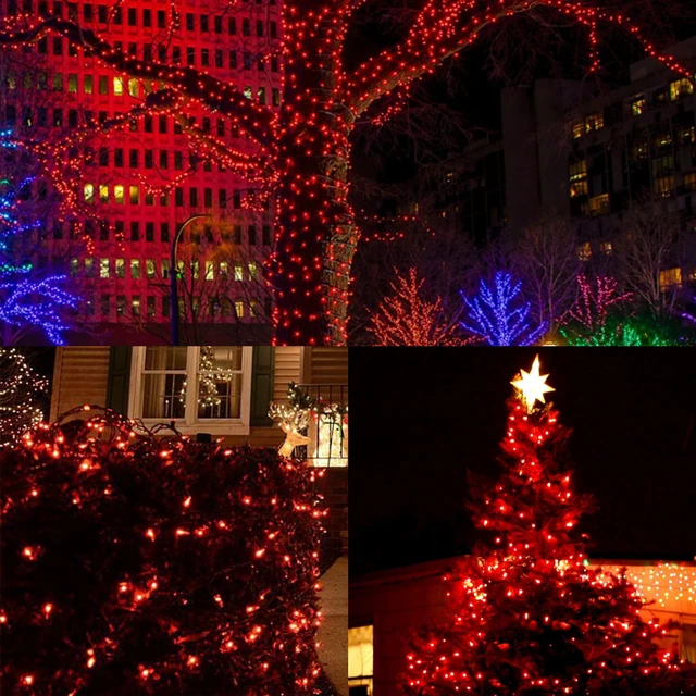 Alt view image 6 of 7 - 3 Sets Valentines Lights, 150 Count 33 FT Each Mini String Lights, Green Wire Fairy Light, 120V UL Certified Connectable Christmas Tree Light for Holiday Winter Patio Party Outdoor Decor, Red