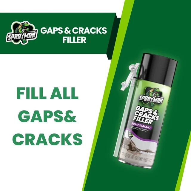 Alt view image 5 of 7 - Gaps and Cracks Filler Foam - Polyurethane Expanding Foam Sealant for Insulating Doors & Windows, Waterproof & Paintable, Straw Use - 12oz, 2 Pack