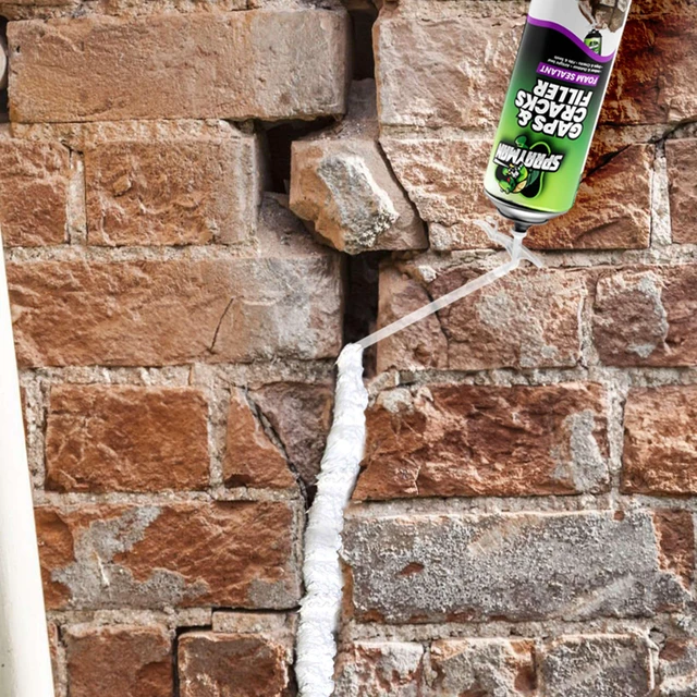 Alt view image 6 of 7 - Gaps and Cracks Filler Foam - Polyurethane Expanding Foam Sealant for Insulating Doors & Windows, Waterproof & Paintable, Straw Use - 12oz, 2 Pack