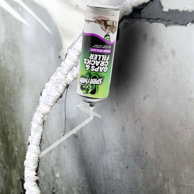 Alt view image 7 of 7 - Gaps and Cracks Filler Foam - Polyurethane Expanding Foam Sealant for Insulating Doors & Windows, Waterproof & Paintable, Straw Use - 12oz, 2 Pack