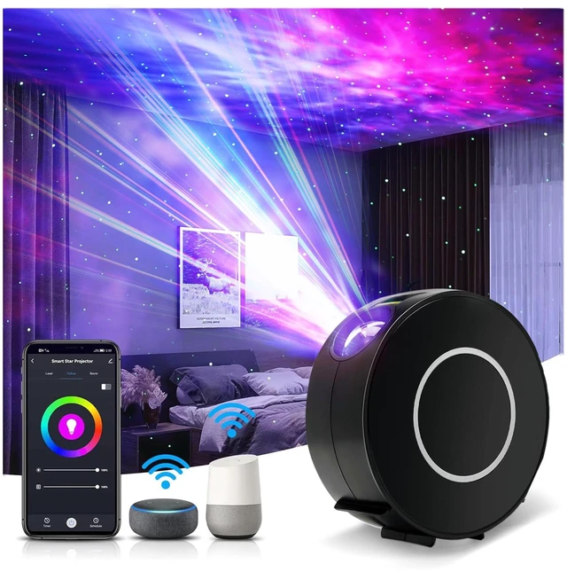 Main image of Galaxy Projector for Bedroom,Star Projector Galaxy Light,Northern Lights Projector,Ceiling Starlight Projector,Nebula Lamp,Smart APP&Voice Control,Aurora LED Night Light Projector for Kids Room Black