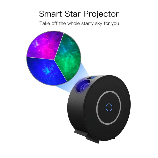 Alt view image 3 of 7 - Galaxy Projector for Bedroom,Star Projector Galaxy Light,Northern Lights Projector,Ceiling Starlight Projector,Nebula Lamp,Smart APP&Voice Control,Aurora LED Night Light Projector for Kids Room Black