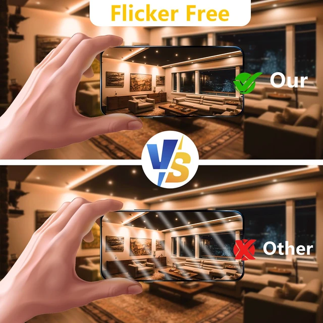 Alt view image 5 of 7 - GU10 LED Light Bulbs, Dimmable GU10 Bulb Replacement for Track Lighting, 5.5w Equivalent 50W, 500 LM Warm White 2700K, MR16 LED Bulb for Kitchen, Range Hood, Living Room, 24 Pack