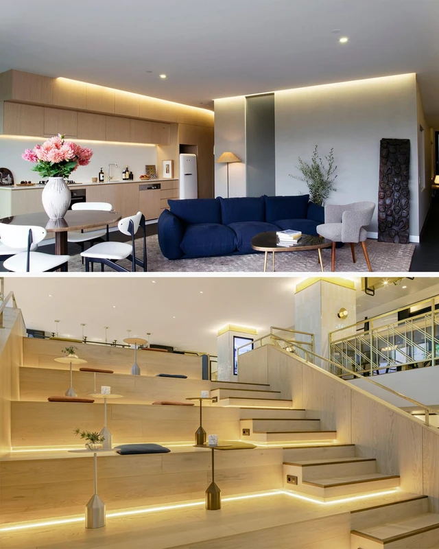 Alt view image 6 of 6 - COB Led Strip Lights 24V 50FT Led Rope Lights for Bedroom Warm White 3000K 320Leds/m CRI85+ Flexible LED Tape Lighting for Party Home Indoor Decor 15M (Power Supply & LED Dimmer Not Included)