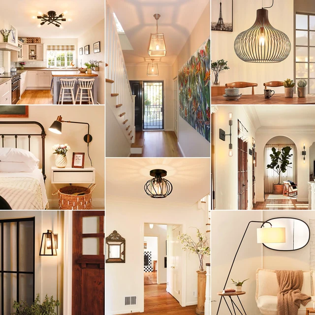 Alt view image 6 of 7 - 4-Pack Vintage Edison Bulbs 60W Equivalent, 850LM 6W LED Light Bulb Warm White 2700K, ST58 Filament Lighting E26 Base, Non-Dimmable