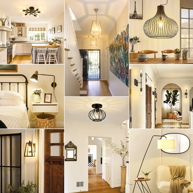 Alt view image 6 of 7 - 4-Pack Vintage Edison Bulbs 60W Equivalent, 850LM 6W LED Light Bulb Soft White 3000K, ST58 Filament Lighting E26 Base, Non-Dimmable
