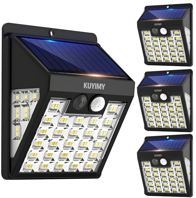 Main image of Solar Lights Outdoor, 72 LED Motion Sensor Wall Light, IP65 Waterproof and 3 Lighting Modes, Solar Powered Security Wireless Light Outside for Patio, Garden, Fence, Porch, Front Door (4 Packs)