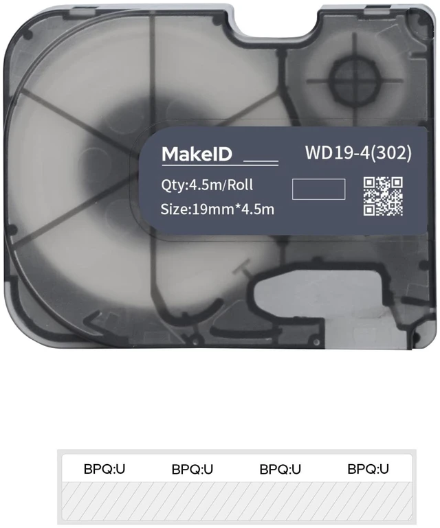Main image of P31S Self-Laminating PE Wire Wrap Labels, 0.75 in x 14.76 ft L Electrical Cable Identification, DataCom, Wire Marking, Protective Overlaminate, Continuous Tape, Integrated Ribbon Cartridge