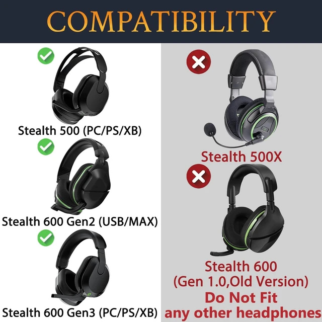 Alt view image 2 of 7 - Cooling Earpads for Turtle Beach Stealth 600 Gen2/Gen3 - Black for Stealth (500, 600 Gen2/Gen3) Headphones