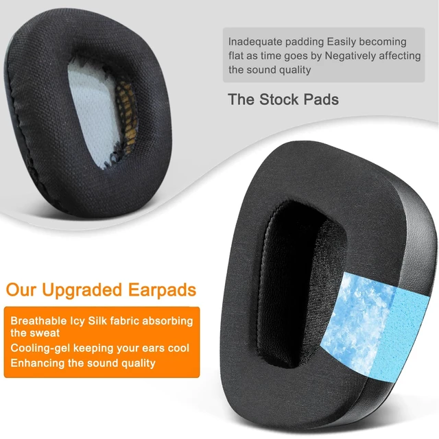 Alt view image 4 of 7 - Cooling Earpads for Turtle Beach Stealth 600 Gen2/Gen3 - Black for Stealth (500, 600 Gen2/Gen3) Headphones