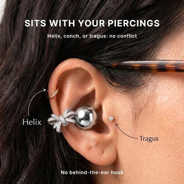 Alt view image 4 of 7 - Adorn Clip On Ear buds for Small Ears, Earring Earbuds for Women
