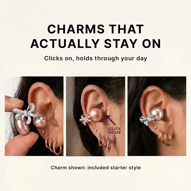 Alt view image 2 of 7 - Adorn Clip On Ear buds for Small Ears, Earring Earbuds for Women
