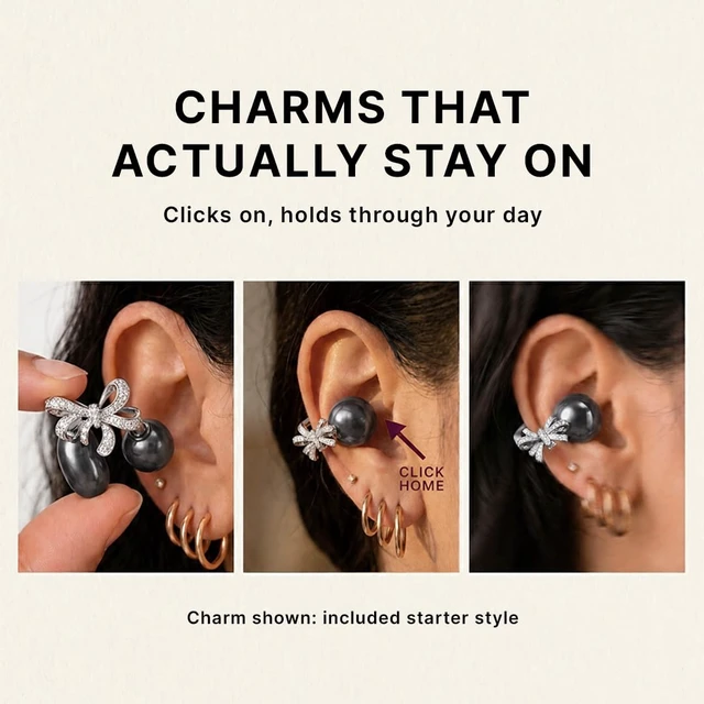 Alt view image 2 of 7 - Adorn Clip On Ear Buds for Small Ears, Earring Earbuds for Women