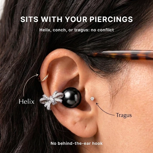 Alt view image 4 of 7 - Adorn Clip On Ear Buds for Small Ears, Earring Earbuds for Women