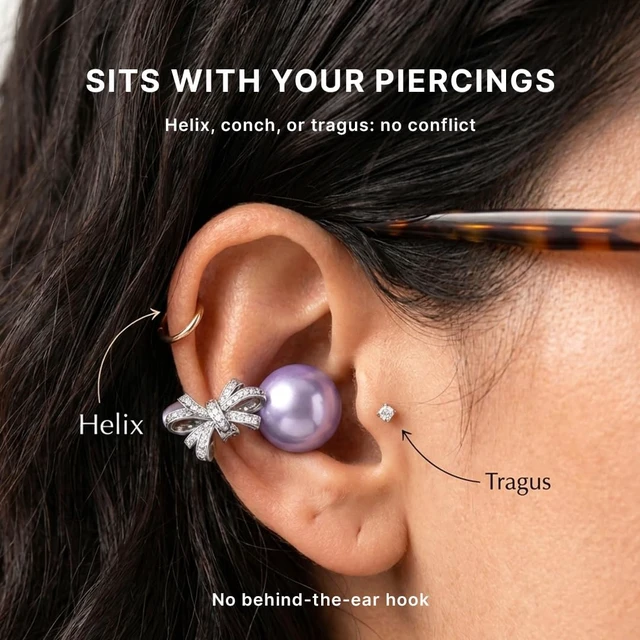 Alt view image 4 of 7 - Adorn Clip On Ear Buds for Small Ears, Earring Earbuds for Women