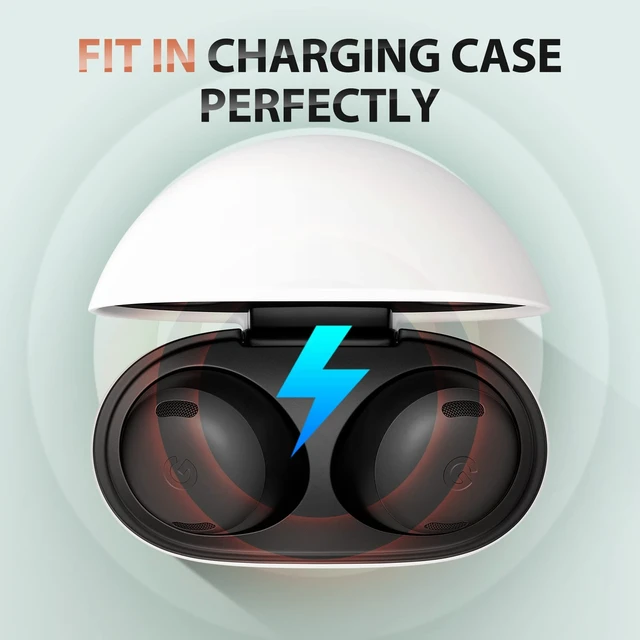 Alt view image 5 of 7 - Memory Foam Tips for Google Pixel Buds Pro 1/2 & Pixel Buds 2a, Anti-Slip Replacement Ear Tips for Google True Wireless EarphonesFit in The Charging Case, Noise Cancellation, 3 Pairs (SML, Black)