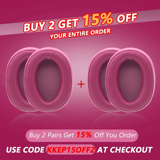 Alt view image 3 of 7 - Replacement Earpads for Sony WH-H900N h.Ear on 2&Sony MDR-100ABN Headphones,Sony Headphone Cushions Compatible with Sony 900N,Sony WH H900N earpads with Soft Foam Leather(Bordeaux Red)