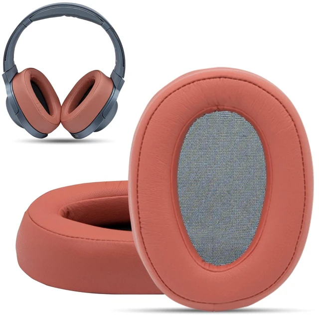 Main image of Replacement Earpads for Sony WH-H900N h.Ear on 2 & Sony MDR-100ABN Headphones, Sony Headphone Cushions Compatible with Sony 900N, Sony WH H900N earpads with Soft Foam Leather,Light Red