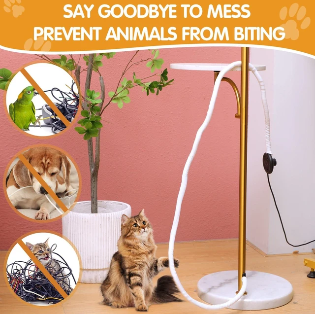 Alt view image 3 of 7 - 3 Pack 30ft Cord Protectors from Pets No Chew, 3/8 Inch, Pet Material No Chew Cord Cover, Protects Cables from Rabbits Dogs Cats, Flexible Electrical Wire Management, Perfect for Home & Office