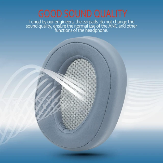 Alt view image 3 of 7 - Replacement Earpads for Sony WH-H900N h.Ear on 2 & Sony MDR-100ABN Headphones, Sony Headphone Cushions, Sony WH H900N earpads with Soft Foam Leather(Moonlight Blue)
