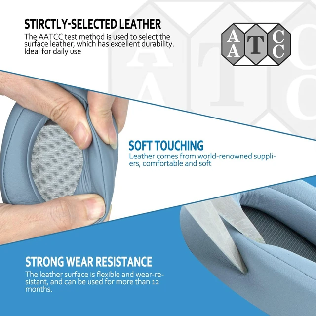 Alt view image 7 of 7 - Replacement Earpads for Sony WH-H900N h.Ear on 2 & Sony MDR-100ABN Headphones, Sony Headphone Cushions, Sony WH H900N earpads with Soft Foam Leather(Moonlight Blue)