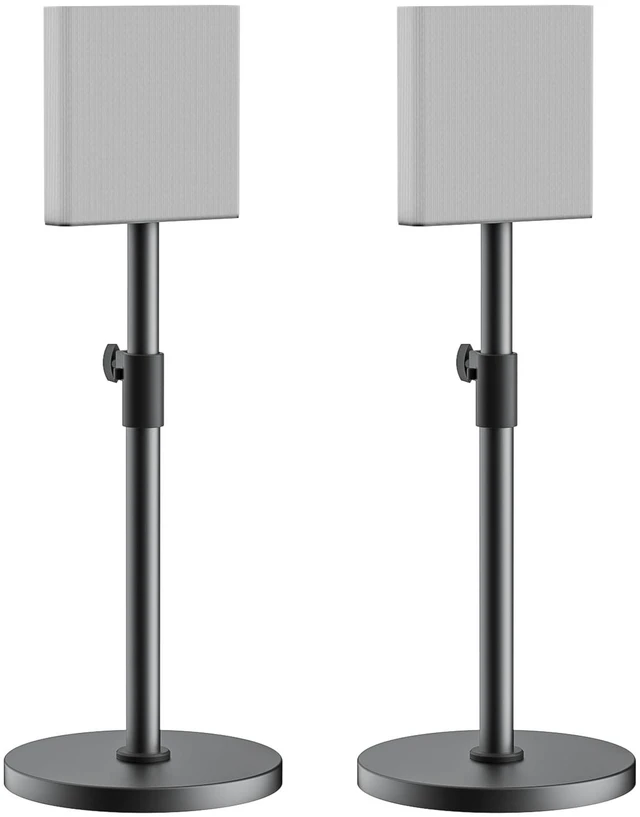 Main image of Height Adjustable Speaker Stands Pairs for Sony Bravia Theatre Quad HT-A9M2 Stands - Heavy-Duty Surround Speaker Stand for Sony HT-A9M2 Speaker Stand with Cable Management
