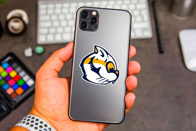 Alt view image 4 of 4 - 25 PCS Nashville American Predators Hockey Stickers for Water Bottle, Laptop, Bicycle, Computer, Motorcycle, Travel Case, Car Decal Decoration Stickers