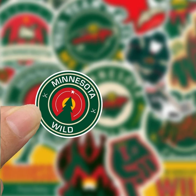Alt view image 2 of 4 - 25 PCS Minnesota American Wild Hockey Stickers for Water Bottle, Laptop, Bicycle, Computer, Motorcycle, Travel Case, Car Decal Decoration Stickers