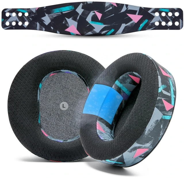 Main image of Mod Kit for Maxwell Gen 1 - Earpads & Silicone Headband For Audeze Maxwell Xbox & PS5 Gen 1, Enhanced Comfort & Cooling, by Wicked Cushions 90's Black