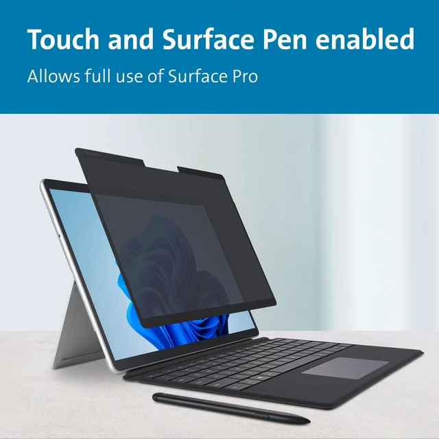 Alt view image 5 of 6 - surface pro 11, 10, X, 9 & 8 magnetic privacy screen, removable privacy filter for 13 inch surface pro, touch screen and surface pen enabled for microsoft laptops (K51700WW)