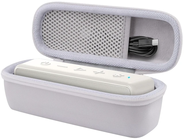 Main image of Hard Case for Anker SoundCore/2/Motion B Outdoor Speaker, White Space For Charging Cable, Soft Lining, Durable Zippered Shell, Mesh Pocket, Hard Protective Bag