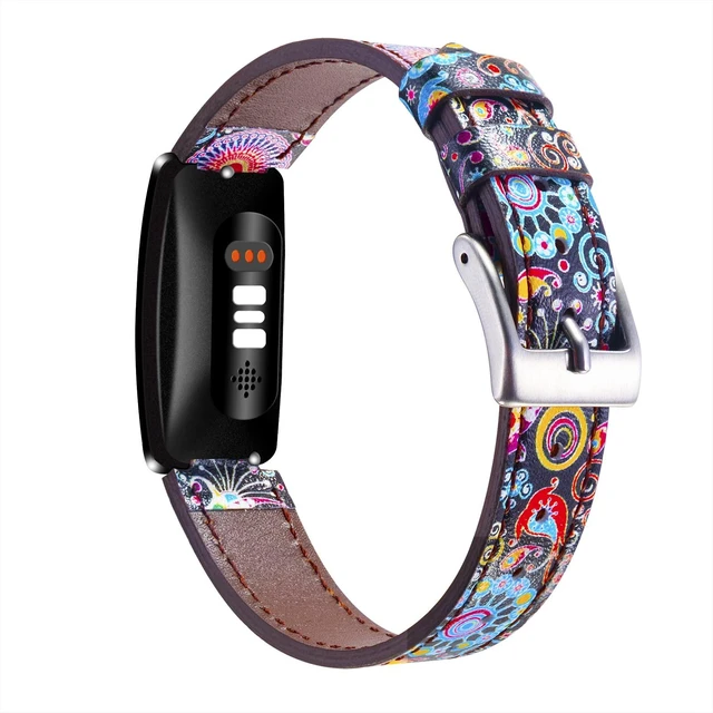 Main image of Genuine Leather Bands Compatible with Fitbit Inspire 3/Inspire 2/Inspire HR/Inspire, Classic Replacement Strap Wristband with Quick Release Women Men
