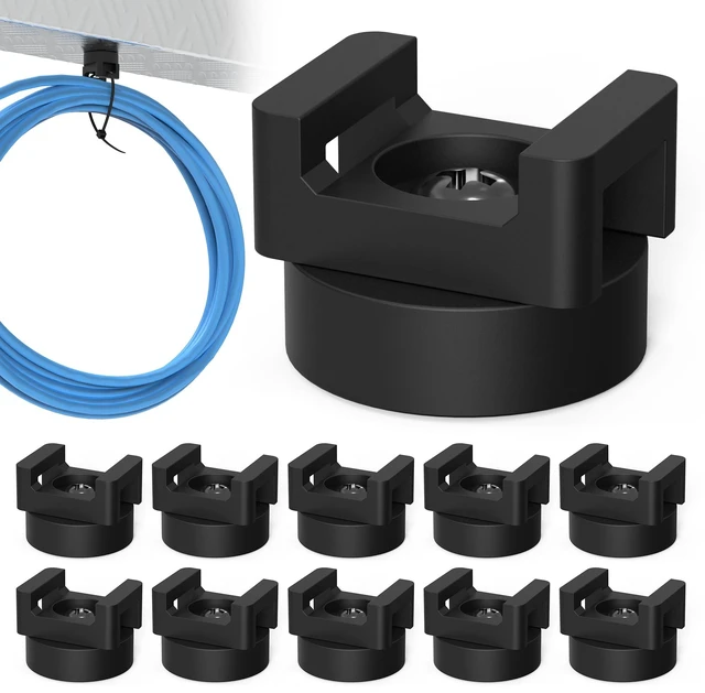 Main image of Magnetic Zip Tie Mount Heavy Duty Magnetic Cable Zip Tie Base, Tie Mounts, Magnetism Wire Clamps, Magnet Zip Ties Holders, Zip Tie Organizer Magnet Wire Management Clips 10Pcs