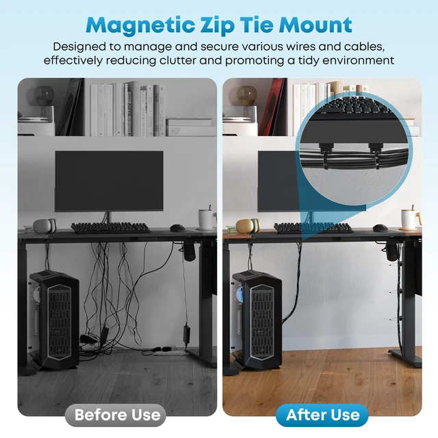 Alt view image 4 of 7 - Magnetic Zip Tie Mount Heavy Duty Magnetic Cable Zip Tie Base, Tie Mounts, Magnetism Wire Clamps, Magnet Zip Ties Holders, Zip Tie Organizer Magnet Wire Management Clips 10Pcs