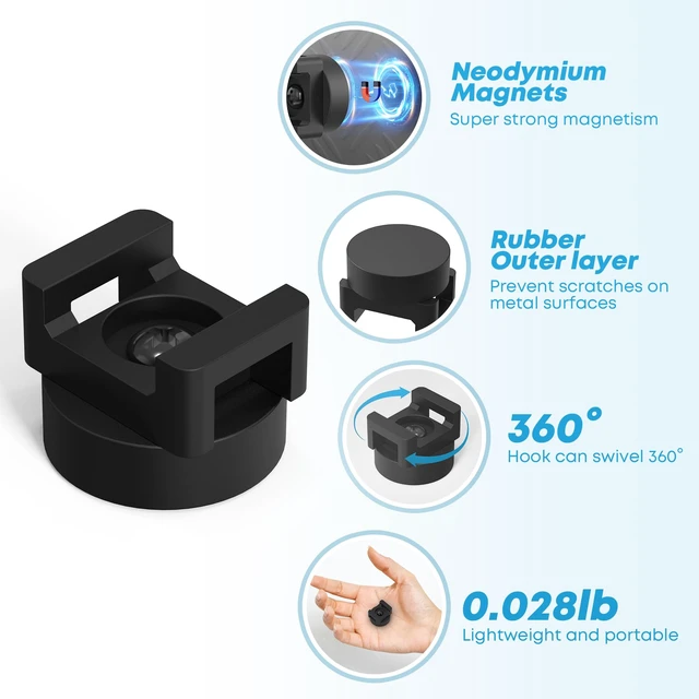 Alt view image 3 of 7 - Magnetic Zip Tie Mount Heavy Duty Magnetic Cable Zip Tie Base, Tie Mounts, Magnetism Wire Clamps, Magnet Zip Ties Holders, Zip Tie Organizer Magnet Wire Management Clips 10Pcs