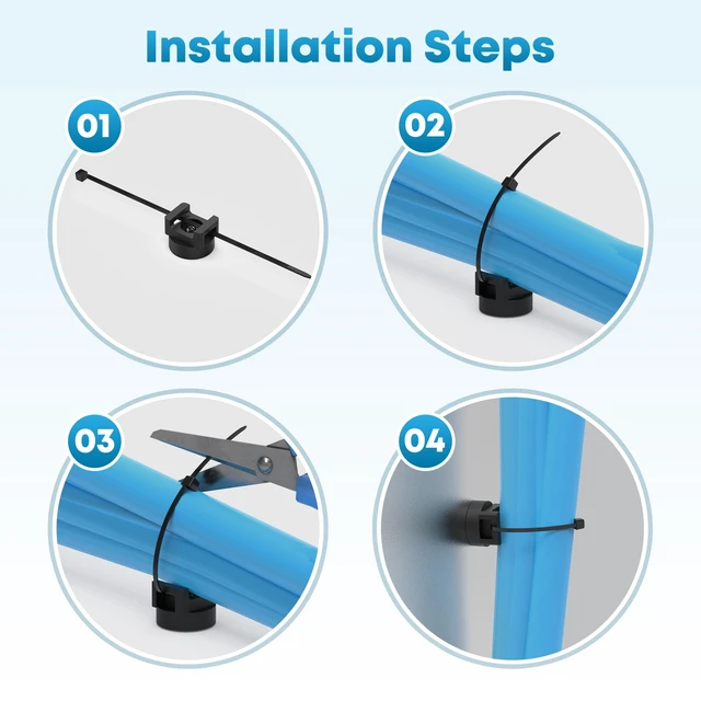 Alt view image 7 of 7 - Magnetic Zip Tie Mount Heavy Duty Magnetic Cable Zip Tie Base, Tie Mounts, Magnetism Wire Clamps, Magnet Zip Ties Holders, Zip Tie Organizer Magnet Wire Management Clips 10Pcs