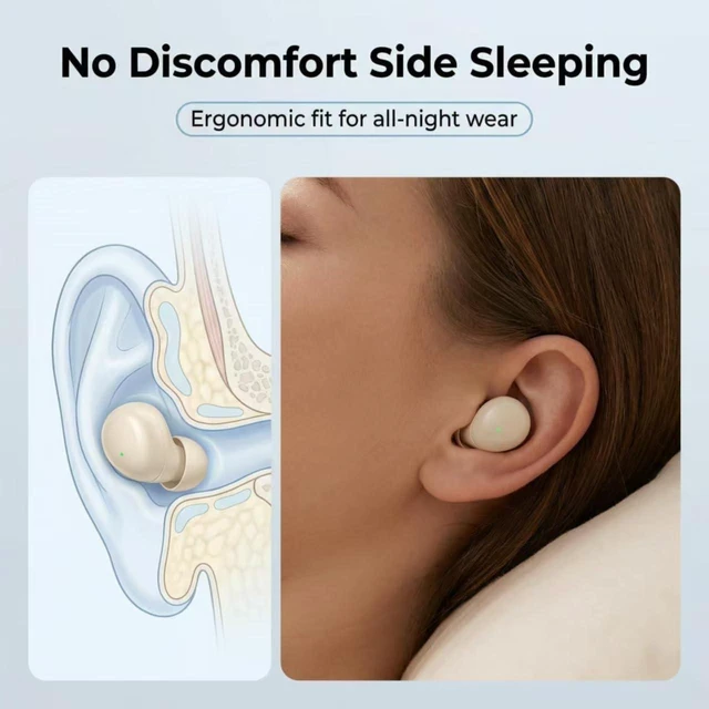 Alt view image 6 of 7 - Ultra small mini earphones Mini Invisible Wireless Earbuds for Small Ear Canals, Low Profile Hidden Sleep Earbuds, IPX5 Waterproof Bluetooth Headphones for Work, Side Sleep & Daily Use (beige)