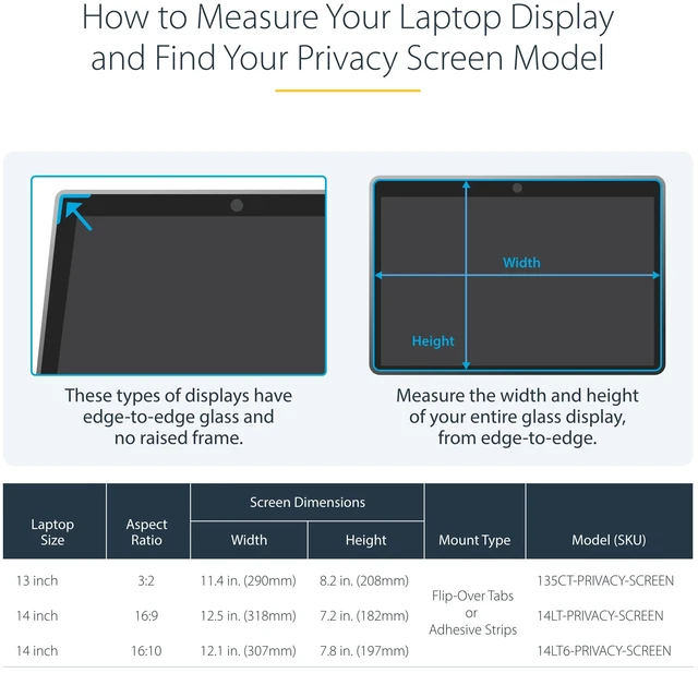 Alt view image 6 of 7 - 14-inch 16:10 Flip-Over Privacy Screen with Touch, Laptop Security Shield, Anti-Glare Blue Light Filter