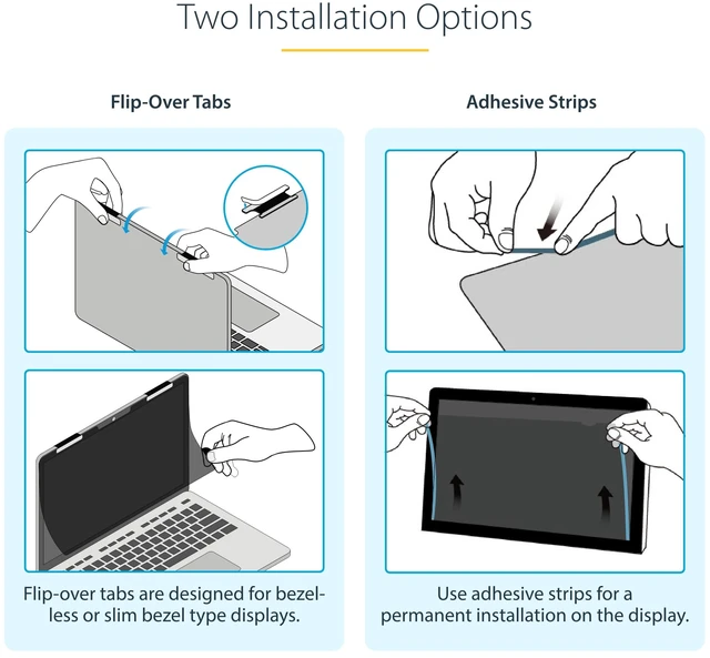 Alt view image 7 of 7 - 14-inch 16:10 Flip-Over Privacy Screen with Touch, Laptop Security Shield, Anti-Glare Blue Light Filter