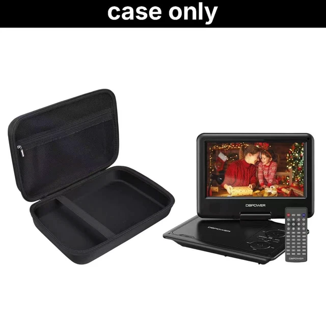 Alt view image 2 of 7 - Case for DBPOWER/SQQBZZ/ieGeek/magofly 11.5" 12" DVD Player -Black Carrying Case, Water-resistant & Shock-resistant, Zippered Mesh Pocket Stores Remote Control, Charger, AV Cable