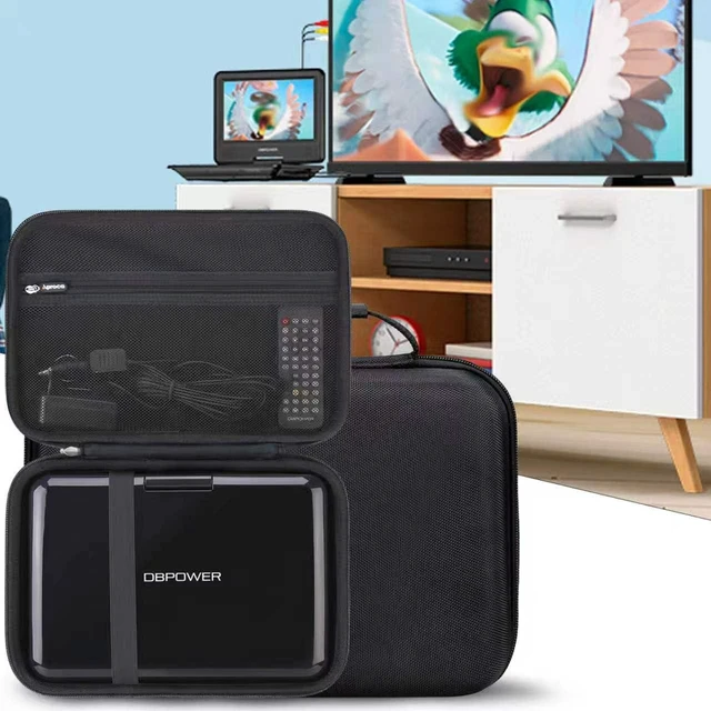 Alt view image 5 of 7 - Case for DBPOWER/SQQBZZ/ieGeek/magofly 11.5" 12" DVD Player -Black Carrying Case, Water-resistant & Shock-resistant, Zippered Mesh Pocket Stores Remote Control, Charger, AV Cable