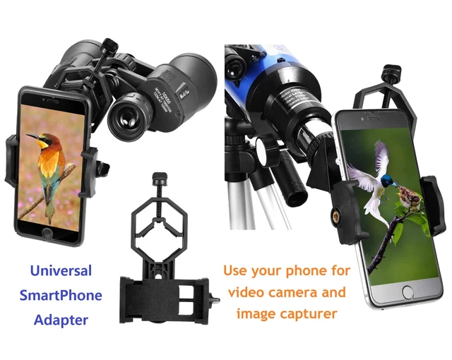 Alt view image 3 of 6 - Travel Telescope with Backpack - 70mm Refractor Telescope & 10X50 HD Binoculars Bak4 Prism FMC Lens for Moon Viewing Bird Watching Sightseeing