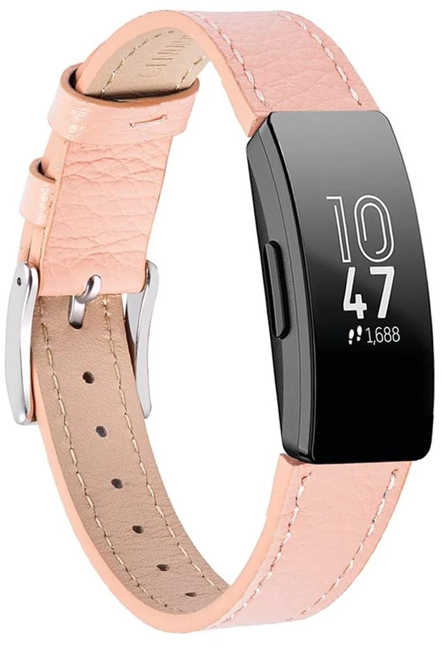 Main image of Genuine Leather Bands Compatible with Fitbit Inspire 3/Inspire 2/Inspire HR/Inspire,Soft Sport Straps Adjustable Replacement Wristbands for Women Men 03