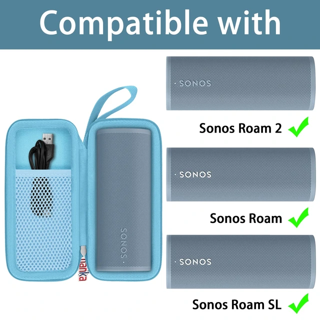 Alt view image 3 of 7 - Hard Travel Case Replacement for Sonos Roam 2 / Sonos Roam Portable Smart Bluetooth Speaker