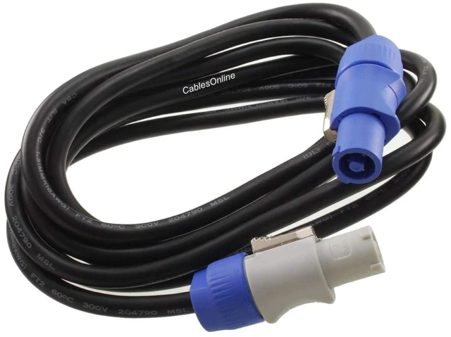 Main image of CablesOnline, 10ft. 16AWG Stage Lighting Fixture PowerCon-Compatible Power-Through Jumper Cable, PC-KA610